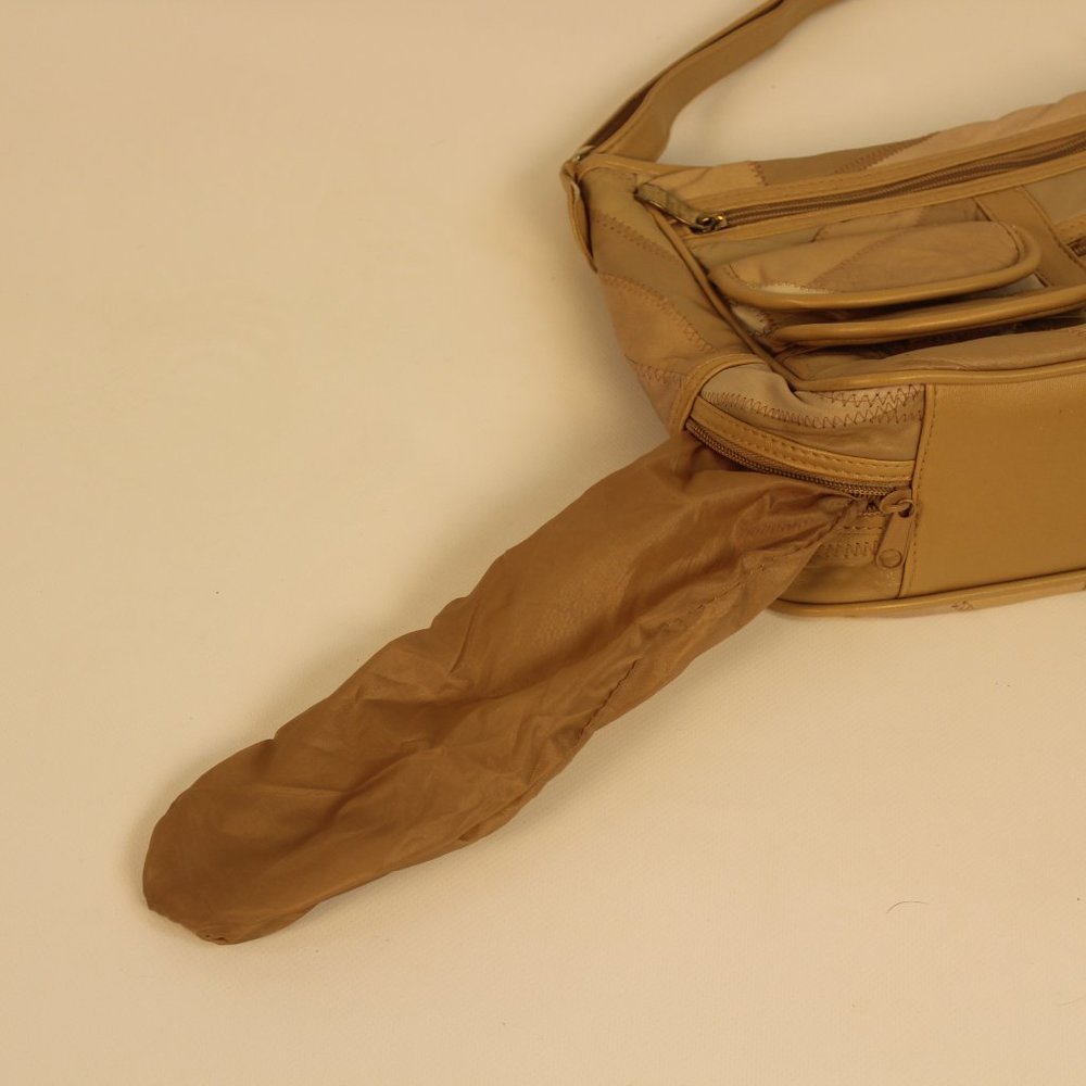 Silano Germany Tan Patchwork Leather Handbag - image 6